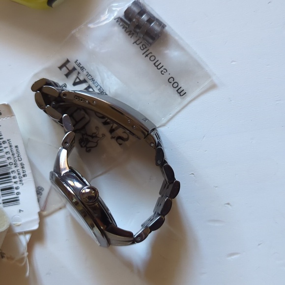 Fossil Watch Gray Gunmetal Band Color Navy Blue Face - Picture 3 of 6